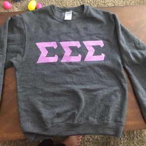 Tri Sigma Crewneck Letters